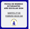 FECHA OFICIAL INICIO AÑO ESCOLAR 2024